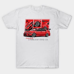 Mitsubishi Lancer evolution evo 9 Red, JDM T-Shirt